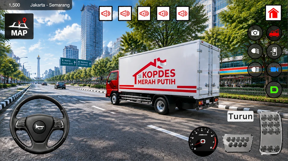 Truck KOPDES Merah Putih Oleng screenshot